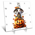 Desk Clock - Halloween Dalmatian dressed as a magic wizard CR Media - Illustrations