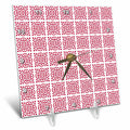 Desk Clock - Art Deco Style Repeat Pattern Chartreuse Pale Pink Digital Art - Circle Pattern