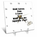 Desk Clock - God Loves Us All great reminder Religious