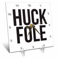 Desk Clock - HUCK FOLE BW Word Scramble