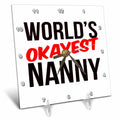 Desk Clock - Worlds Okayest Nannu