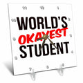 Desk Clock - Worlds Okayest Student