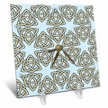 Desk Clock - Triquetra Celtic Knot Interlaced With A Circle Pattern Vector Art - Celtic Knot Pattern