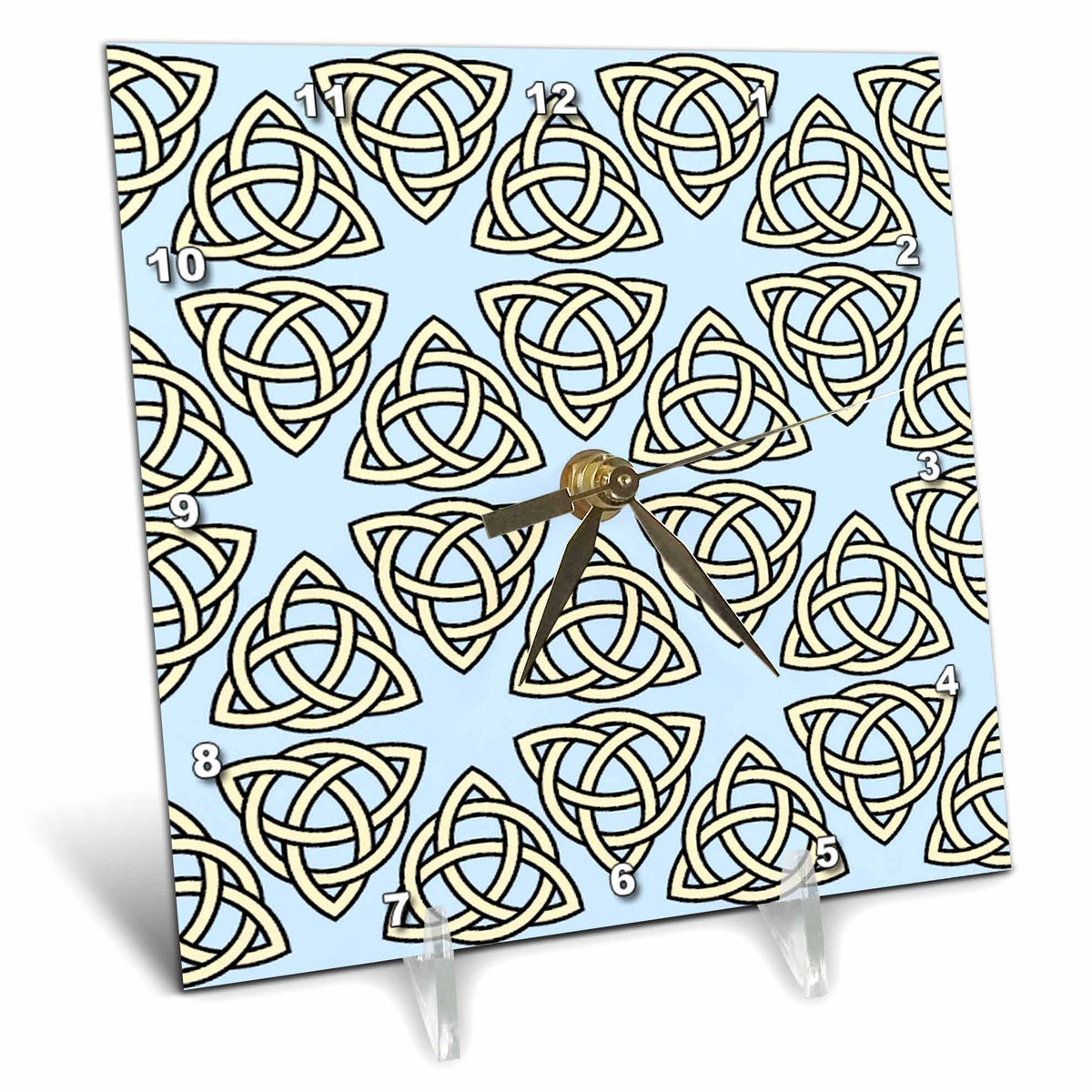 Desk Clock - Triquetra Celtic Knot Interlaced With A Circle Pattern Vector Art - Celtic Knot Pattern
