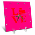 Desk Clock - Heartbroken Broken Love Heart Vector Art - Hearts