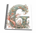 3dRose Fancy Floral Flourish Monogram Initial G - Drawing Books (db-382468)