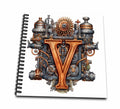 3dRose Anne Marie Baugh - Monograms - Steampunk Monogram Initial Y - Drawing Books (db-382521)