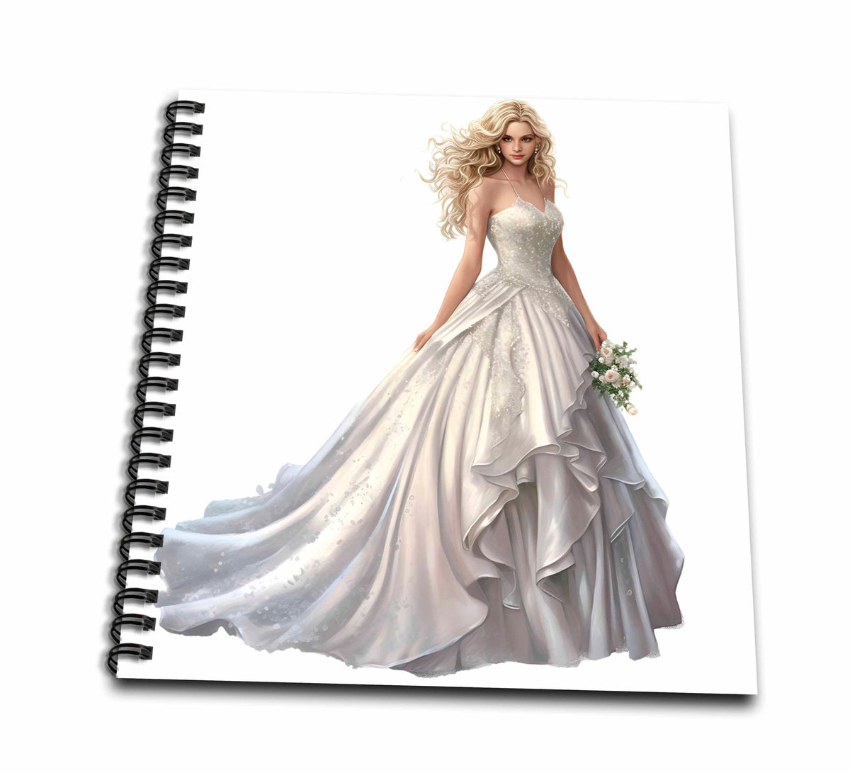 3dRose Pretty Blonde Bride Illustration - Drawing Books (db-383257)
