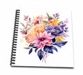 3dRose Pretty Summer Flowers Illustration - Drawing Books (db-383612)