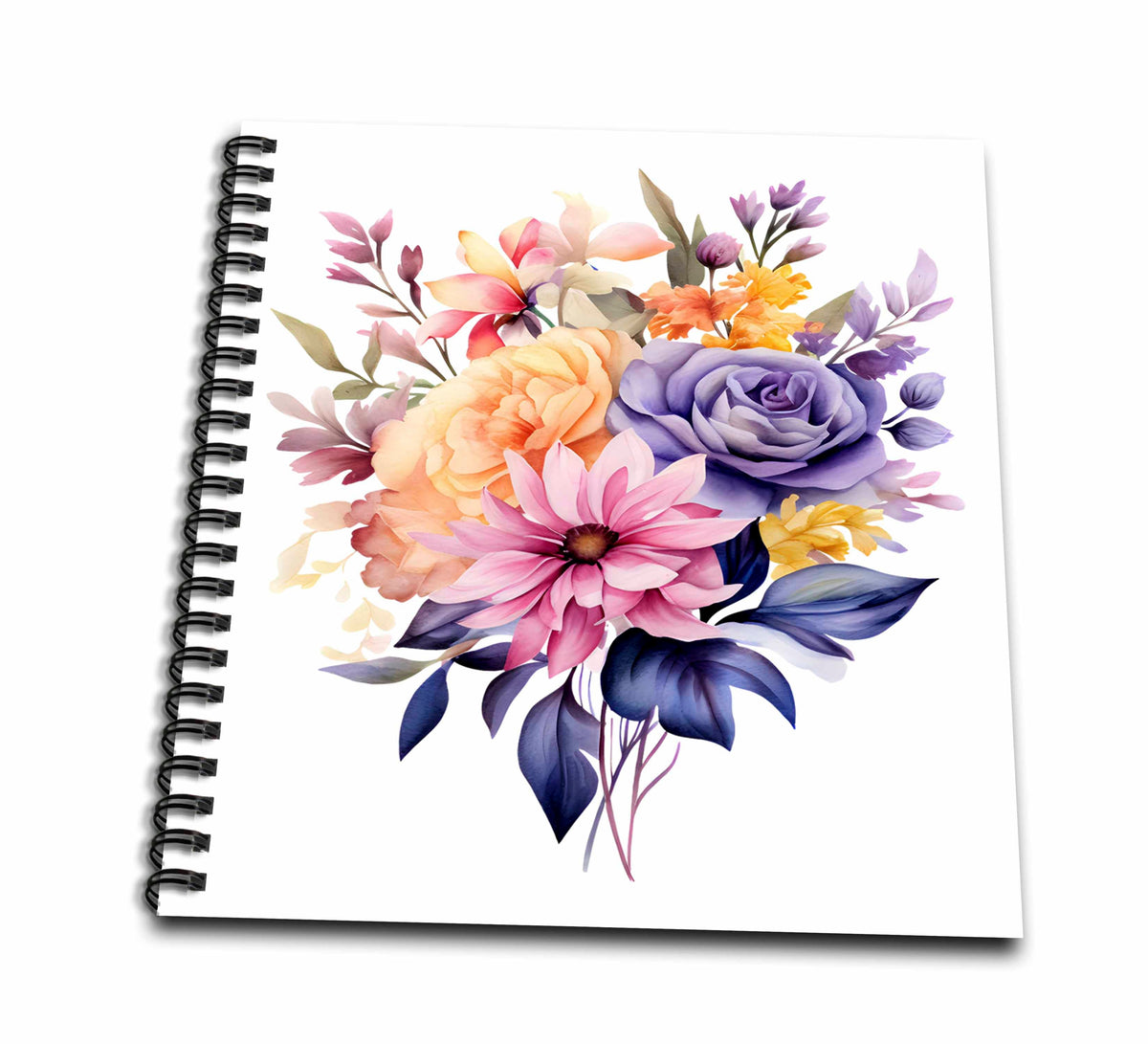 3dRose Pretty Summer Flowers Illustration - Drawing Books (db-383612)