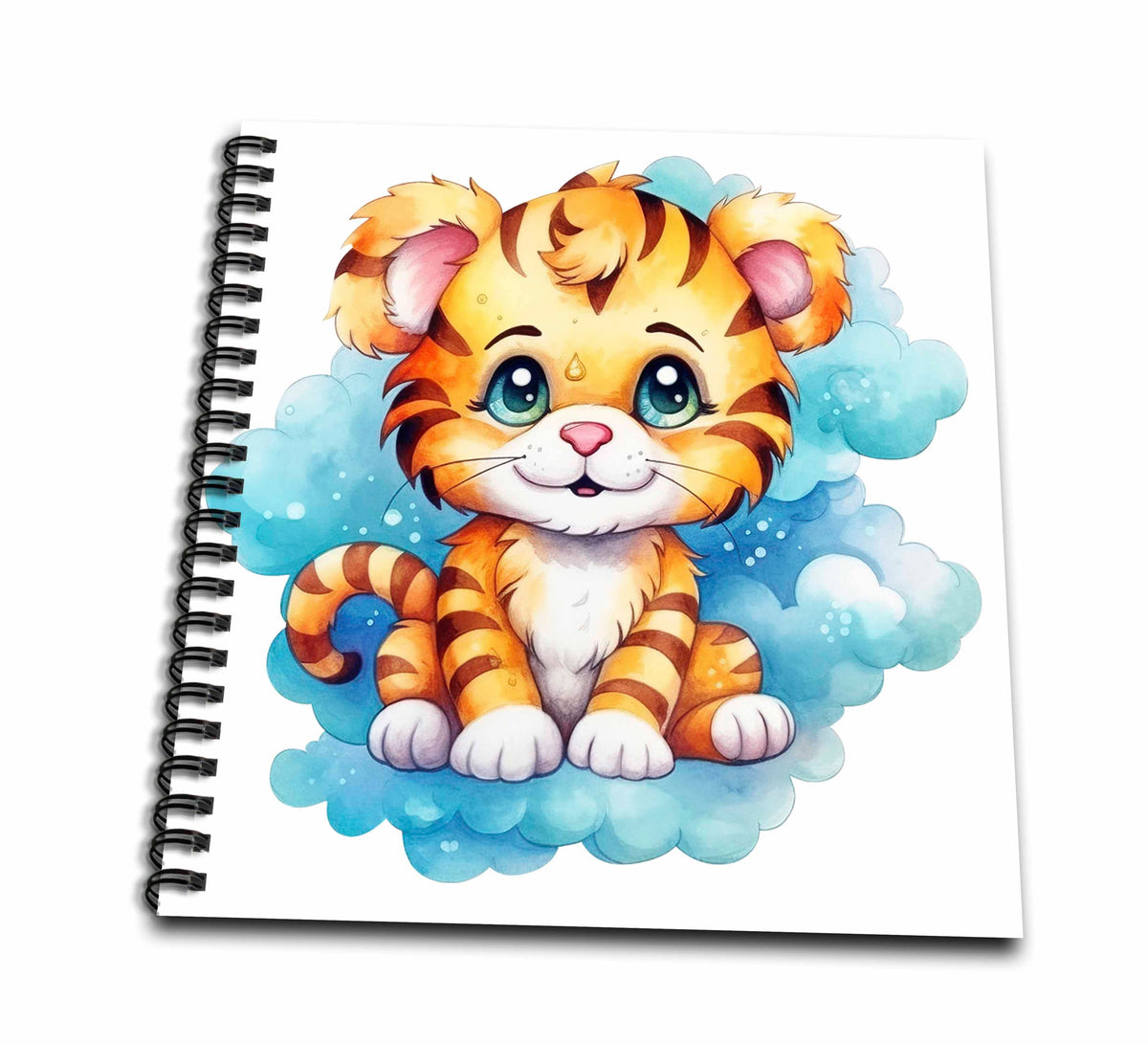 3dRose Cute Tiger On A Cloud Illustration - Drawing Books (db-383700)