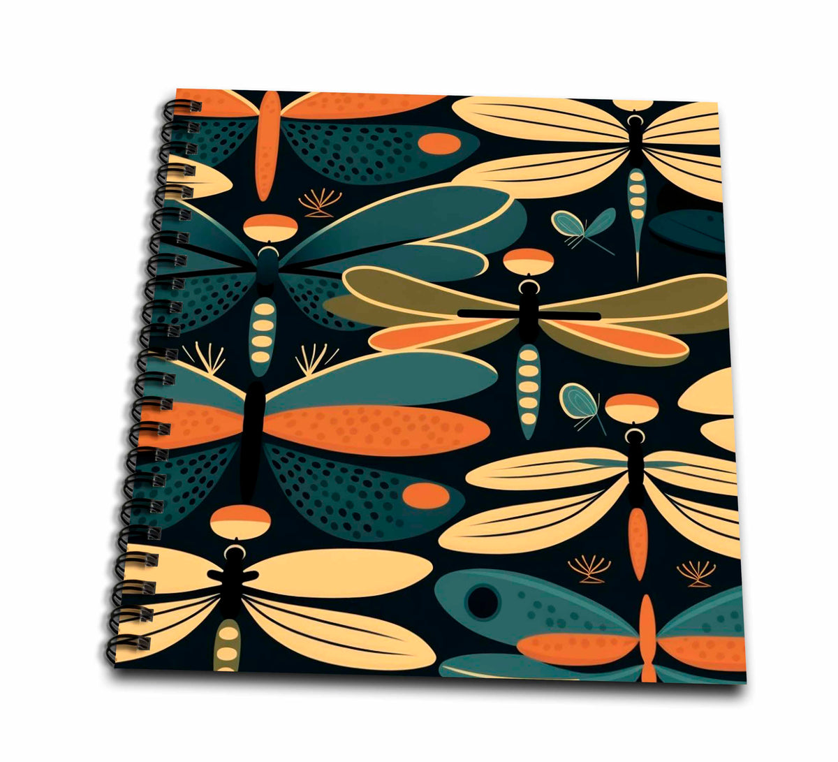 3dRose Bold Colors, Sleek Lines Capture Dragonfly Grace - Drawing Books (db-383915)