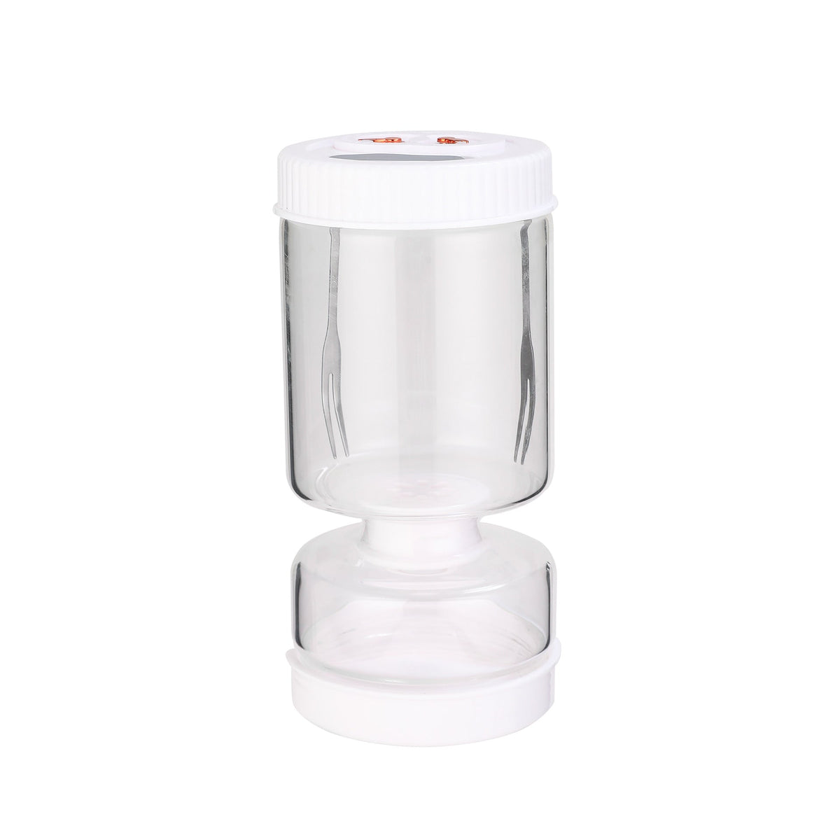Circular Fifth Generation Dry-Wet Separation Pickle Jar: Sand Timer Glass Container