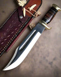 Best Crocodile Dundee Bowie Knife – 16" Handmade 440C Steel Blade with Leather & Resin Handle