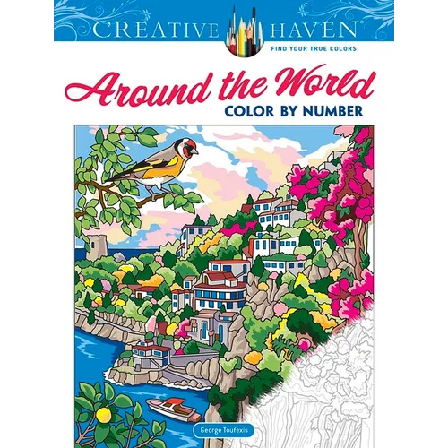 Creative Haven Around the World Color by Number - Paperback