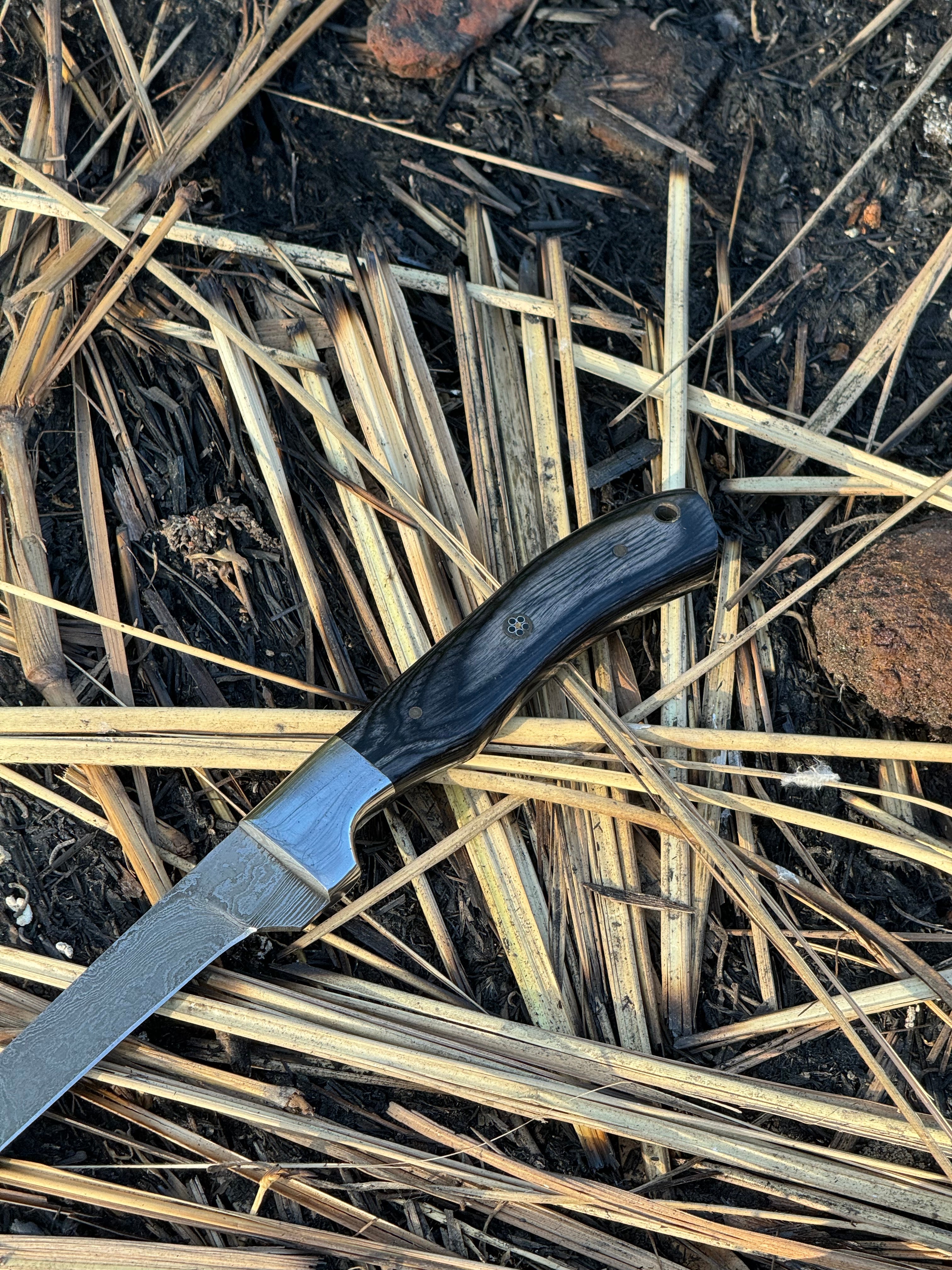 Custom Handmade Damascus Steel Fishing Fillet Knife - 13" Blade with Pakkawood Handle, Steel Bolster & Leather Sheath | Premium Flexible Fillet Knife