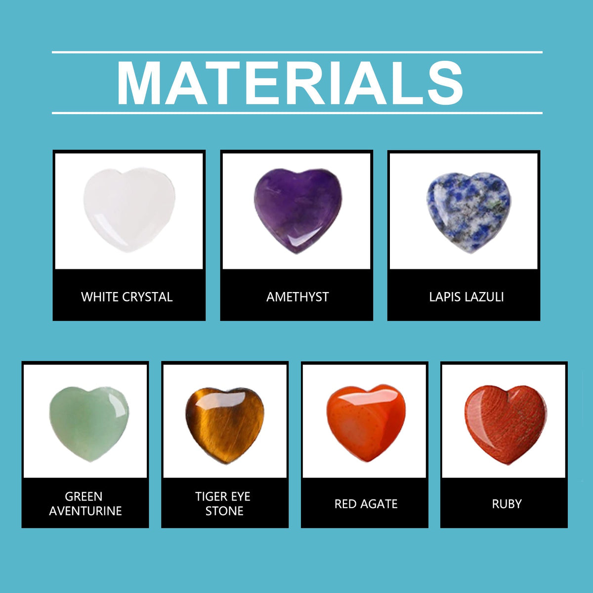 Love Crystal Healing Stone Set