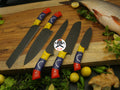 Black Powdered Venezuela Flag Handle Knives
