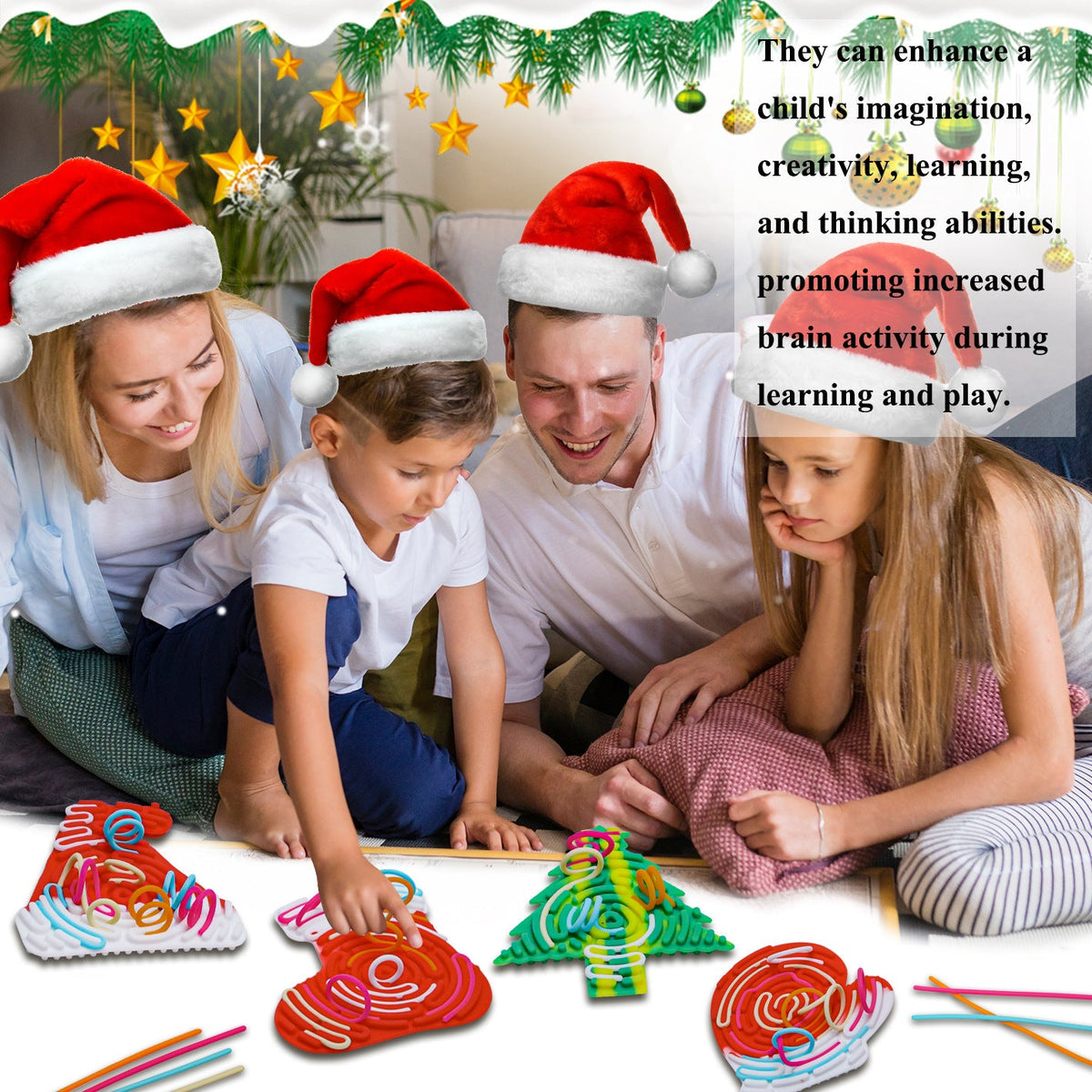 Silicone decompression toy Christmas puzzle children's sensory toy