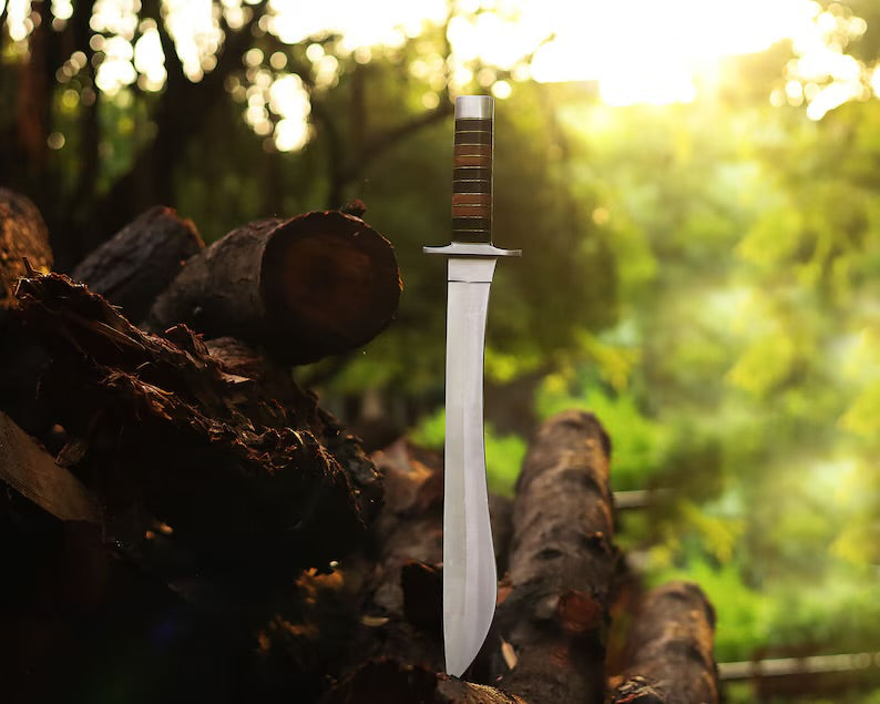 Hand Made J2 Steel Camping Knife, Multi Functional Outdoor Companion & Wood Handle