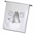 3dRose TNMGraphics Weddings - Silver Wedding Bells - Flags (fl_124269)