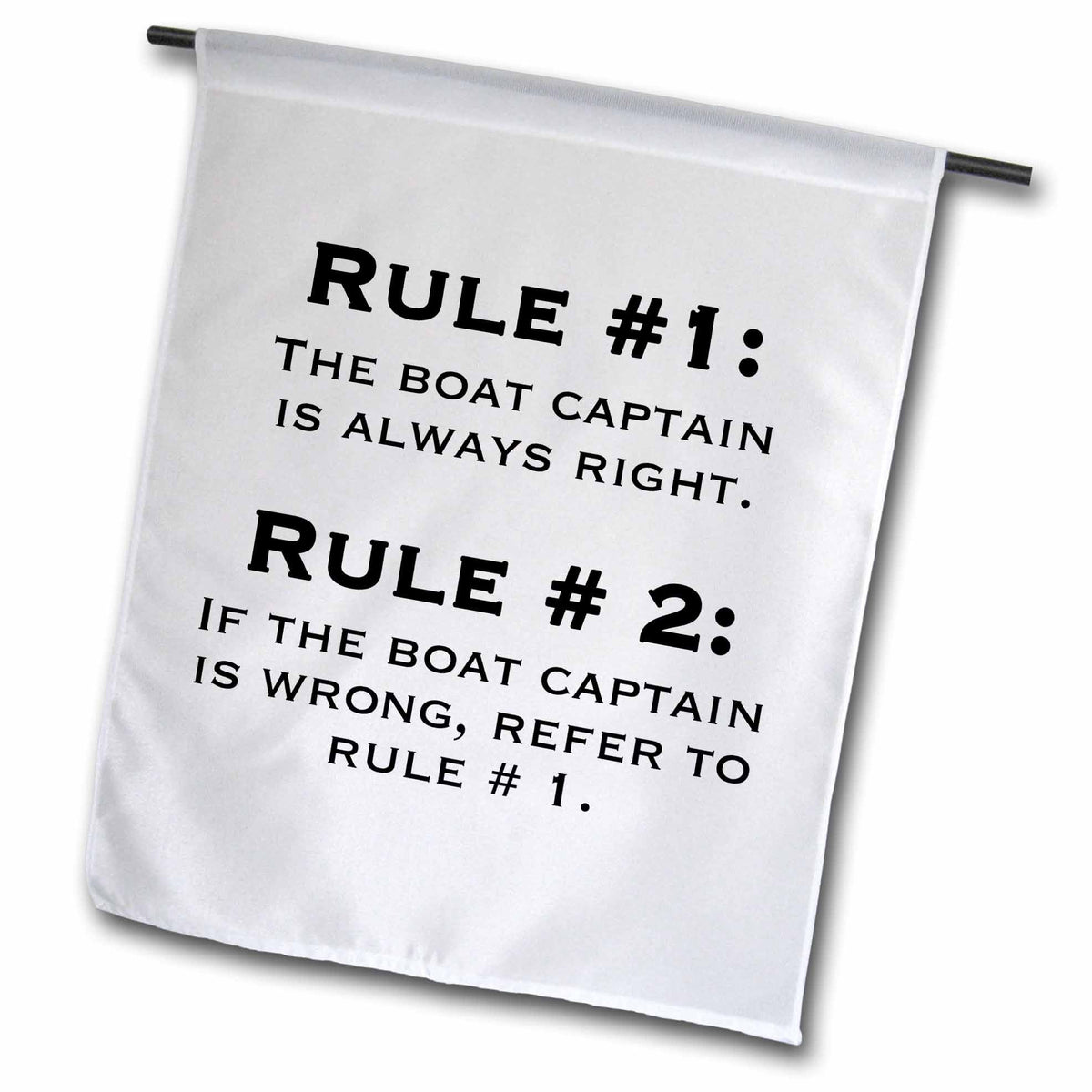 3dRose EvaDane - Funny Quotes - Boat Captain Rules - Flags (fl_159650)