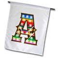 3dRose Colorful Image Of Marquee Lights Monogram A - Flags (fl-383027)