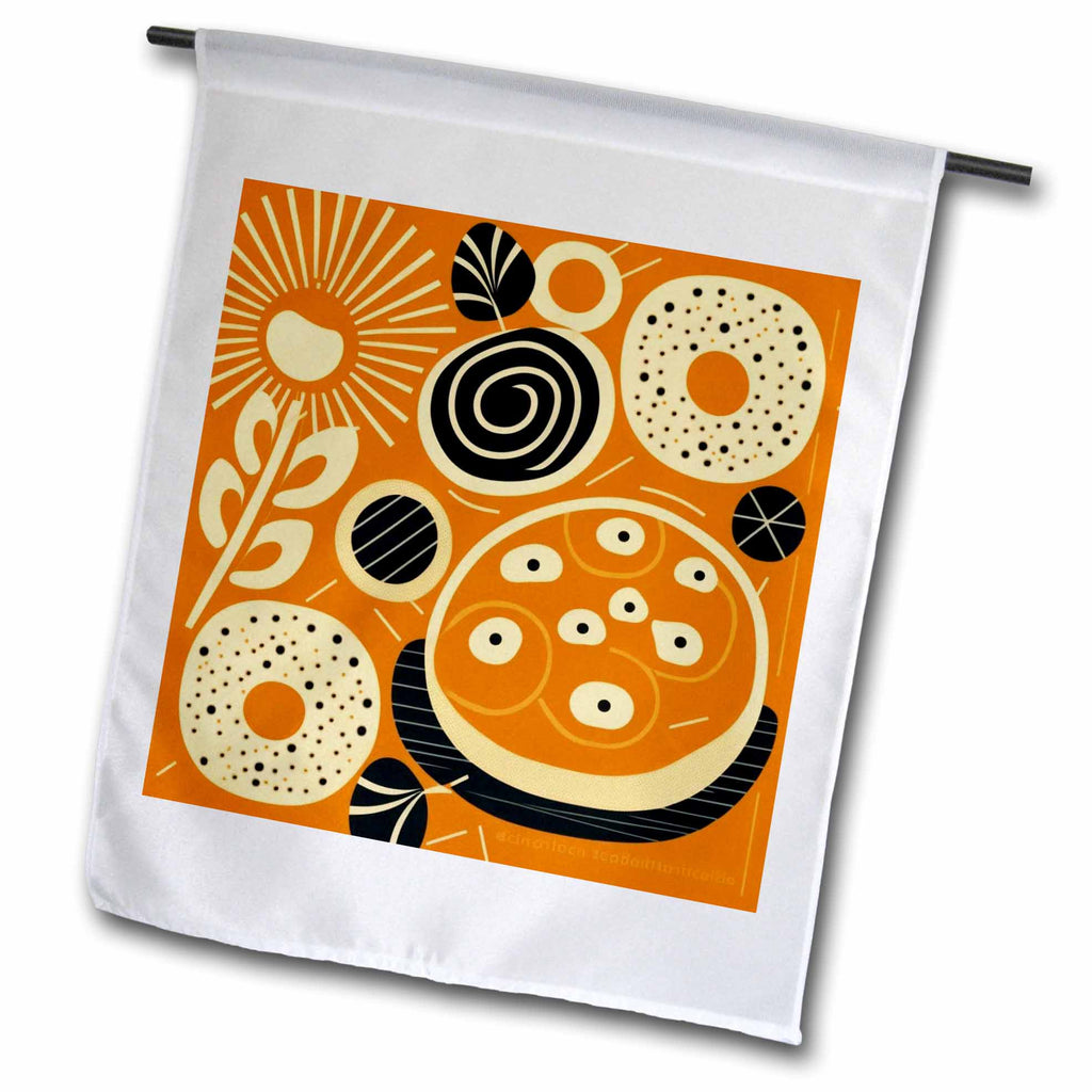 3dRose Baked Bread gets a Retro Makeover in This mid-Century Illustration - Flags (fl-383938)