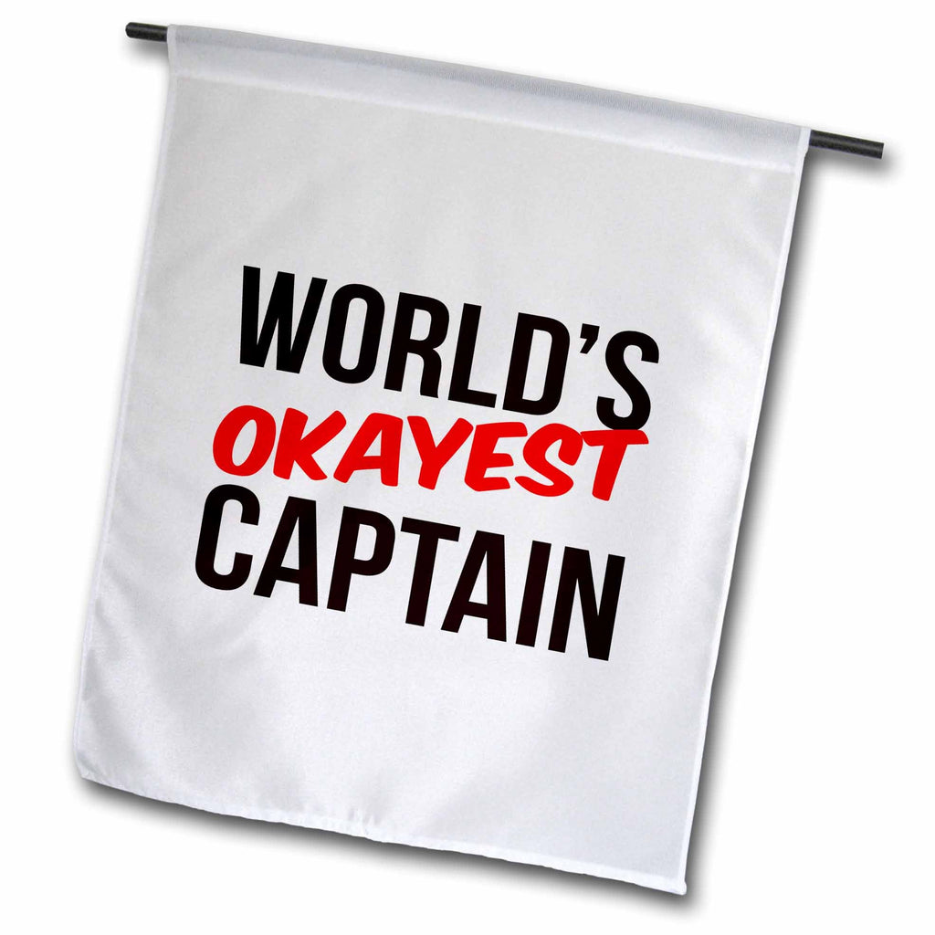 3dRose Worlds Okayest - Worlds Okayest Captain - Flags (fl-384548)