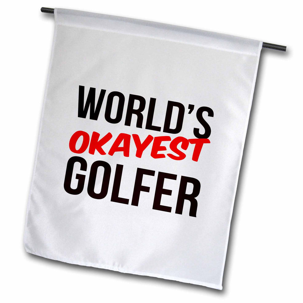 3dRose Worlds Okayest - Worlds Okayest Golfer - Flags (fl-384575)