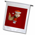 3dRose Adorable Cute Camel Wearing Santa Hat Christmas - Flags (fl-384630)