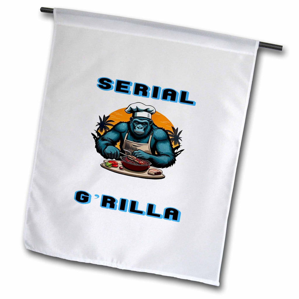 3dRose Serial Grilla Master BBQ Griller Fun Pun - Flags (fl-384890)