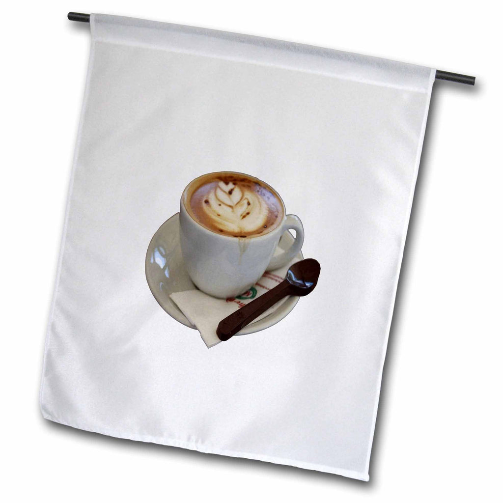 3dRose Americano Coffee with Tulip Design And Chocolate Spoon - Flags (fl-385258)