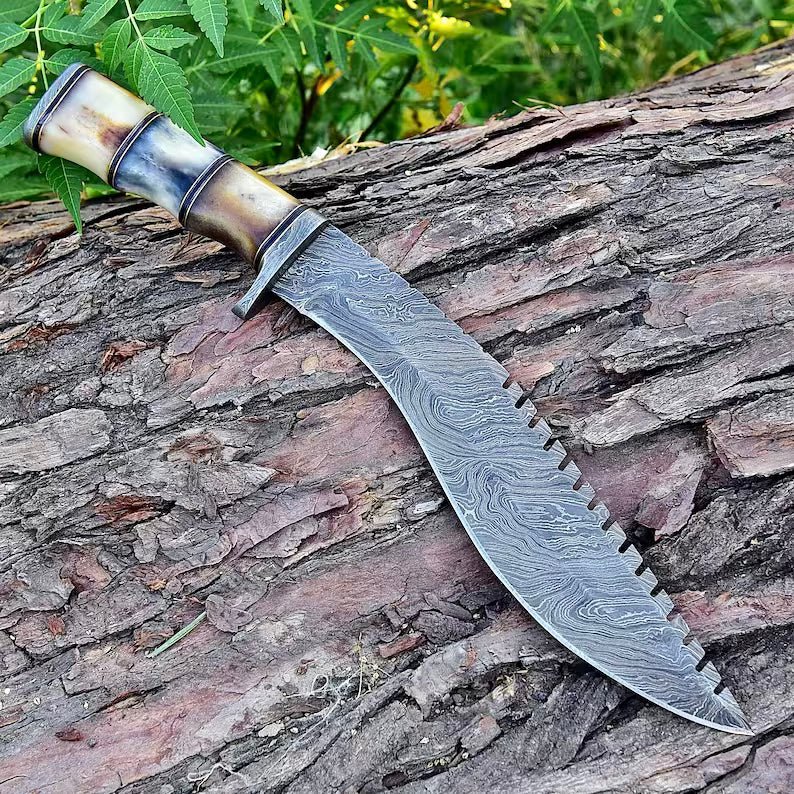 Damascus Steel Kukri Knife