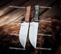 Frostfang Handmade Hunting Knife Walnut Wood Handle