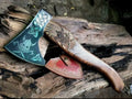 CUSTOM HANDMADE CARBON STEEL HATCHET TOMAHAWK HUNTING VIKING AXE BEAUTIFUL AXE
