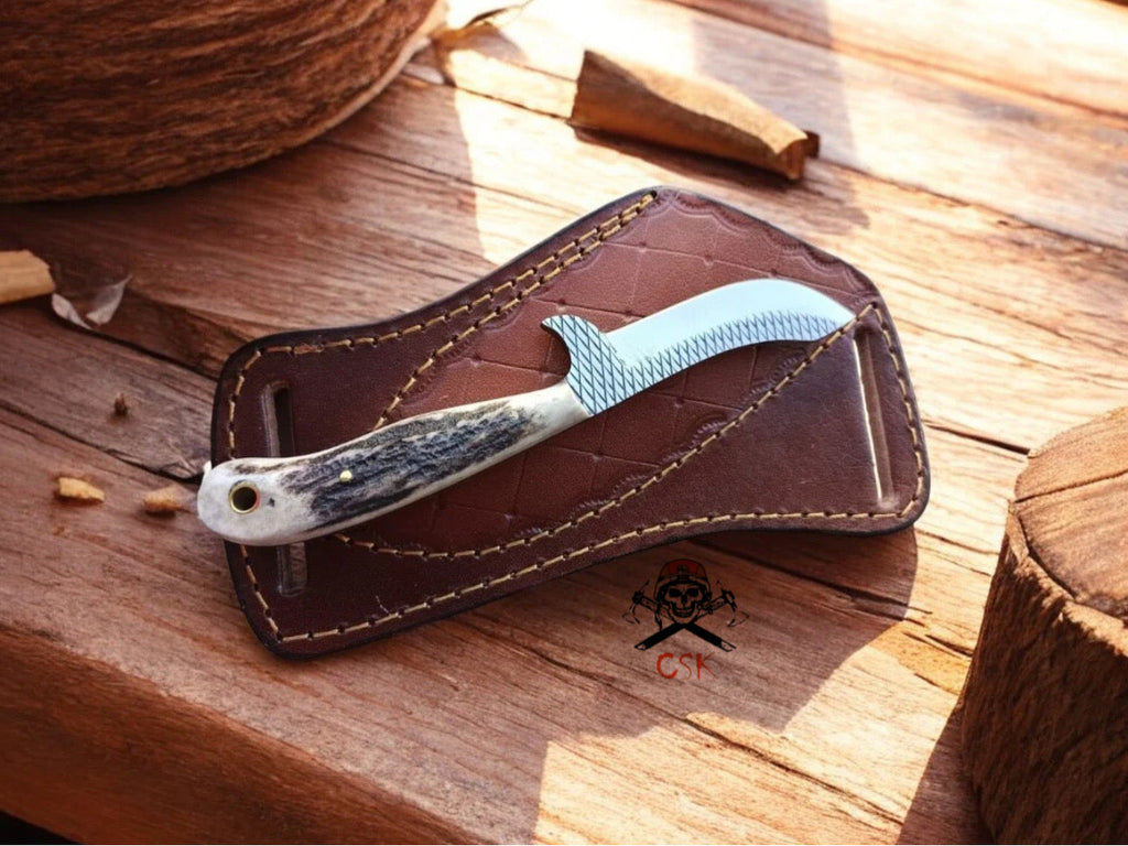Handmade Rasp Steel Belt Knife