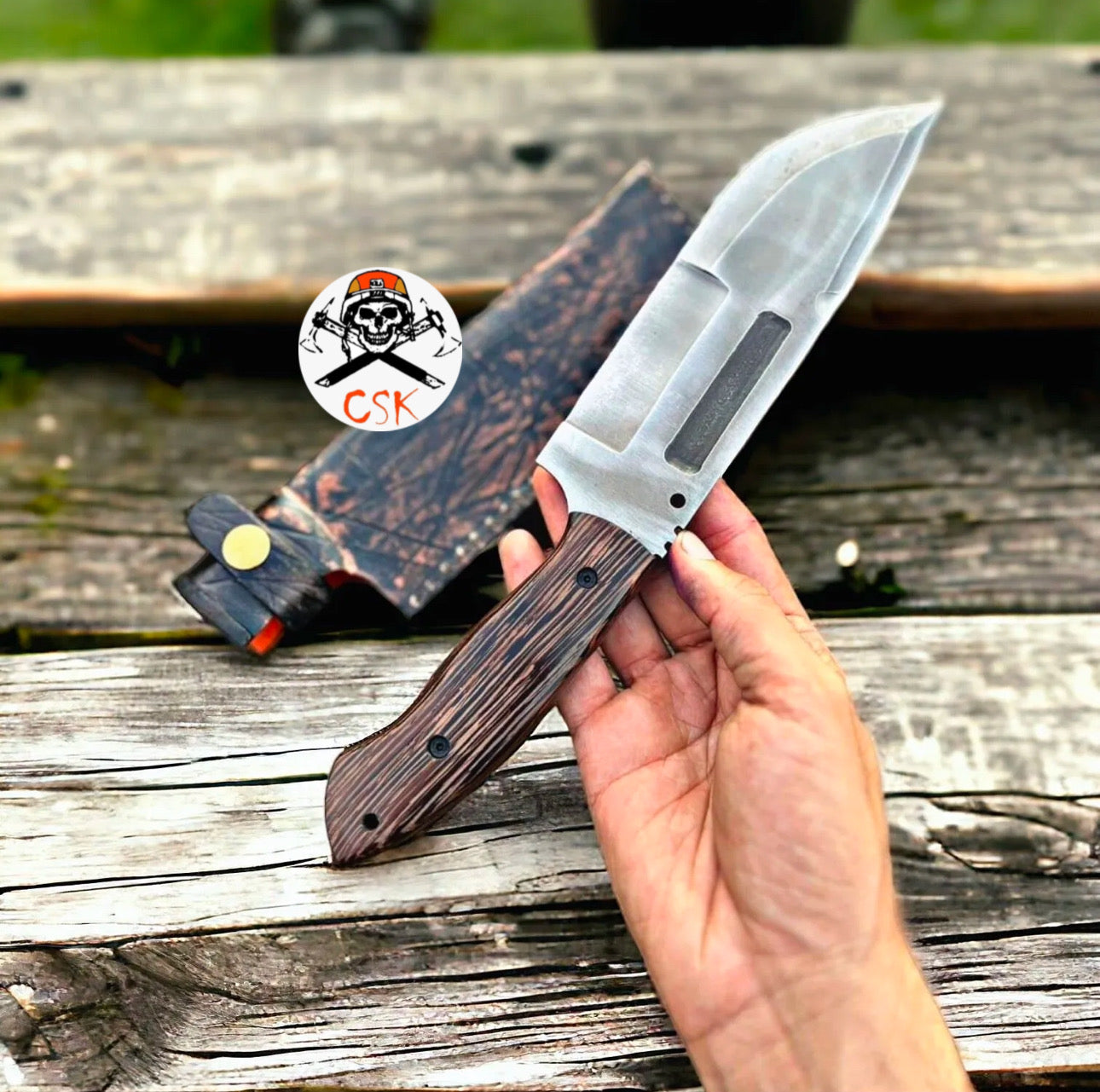 D2 Steel Hunting & Survival Capming Knife