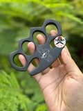 Black Knuckle With Skull Engraved