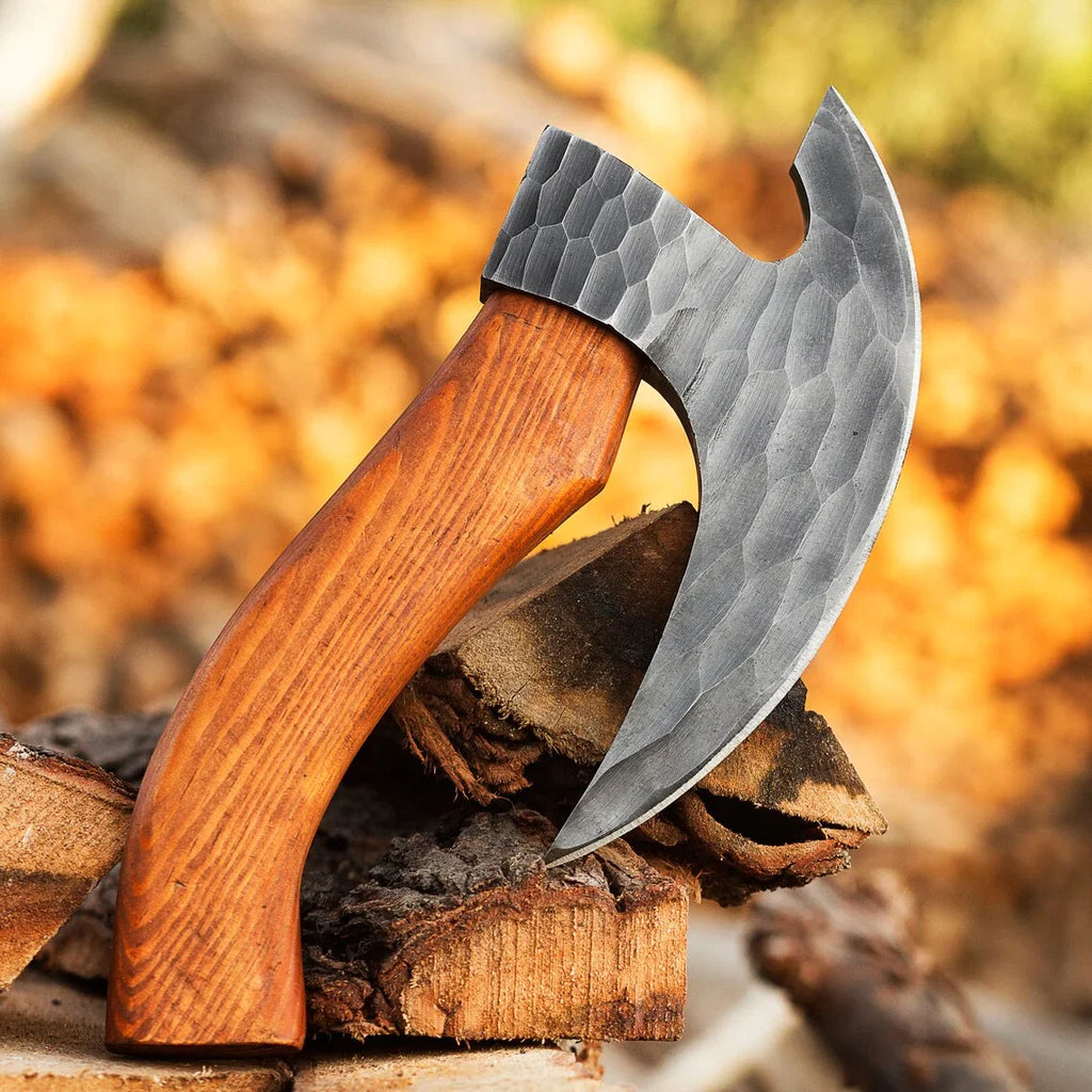 Custom Handmade Carbon Steel Viking Pizza Cutter,Viking Pizza Cutter, Viking Bearded Camping,Best Birthday & Anniversary Gift For Him