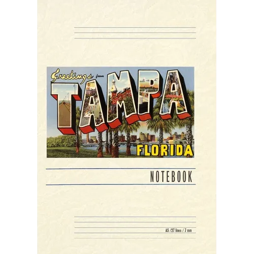 Vintage Lined Notebook Greetings from Tampa, Florida - Paperback