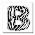 3dRose Zebra Patterned Image of Balloon Monogram B - Iron on Heat Transfers (ht-383108)