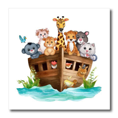 3dRose Noahs Ark Illustration - Iron on Heat Transfers (ht-383665)