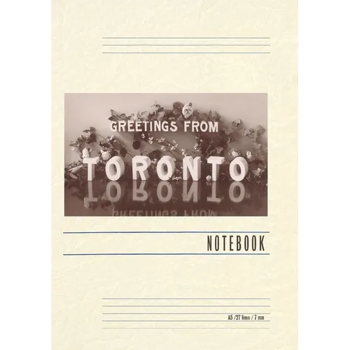 Vintage Lined Notebook Greetings from Toronto - Paperback