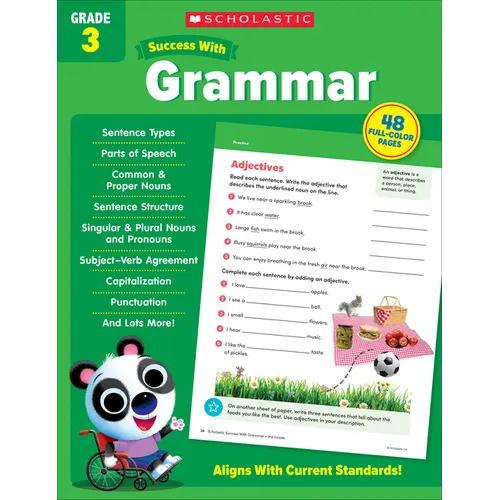 Scholastic Success with Grammar Grade 3 Workbook - Paperback