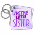 Key Chain - Im the Little Sister Purple Designs Baby