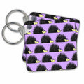 Key Chain - Cute Hedgehog Print Purple Designs Small Pets