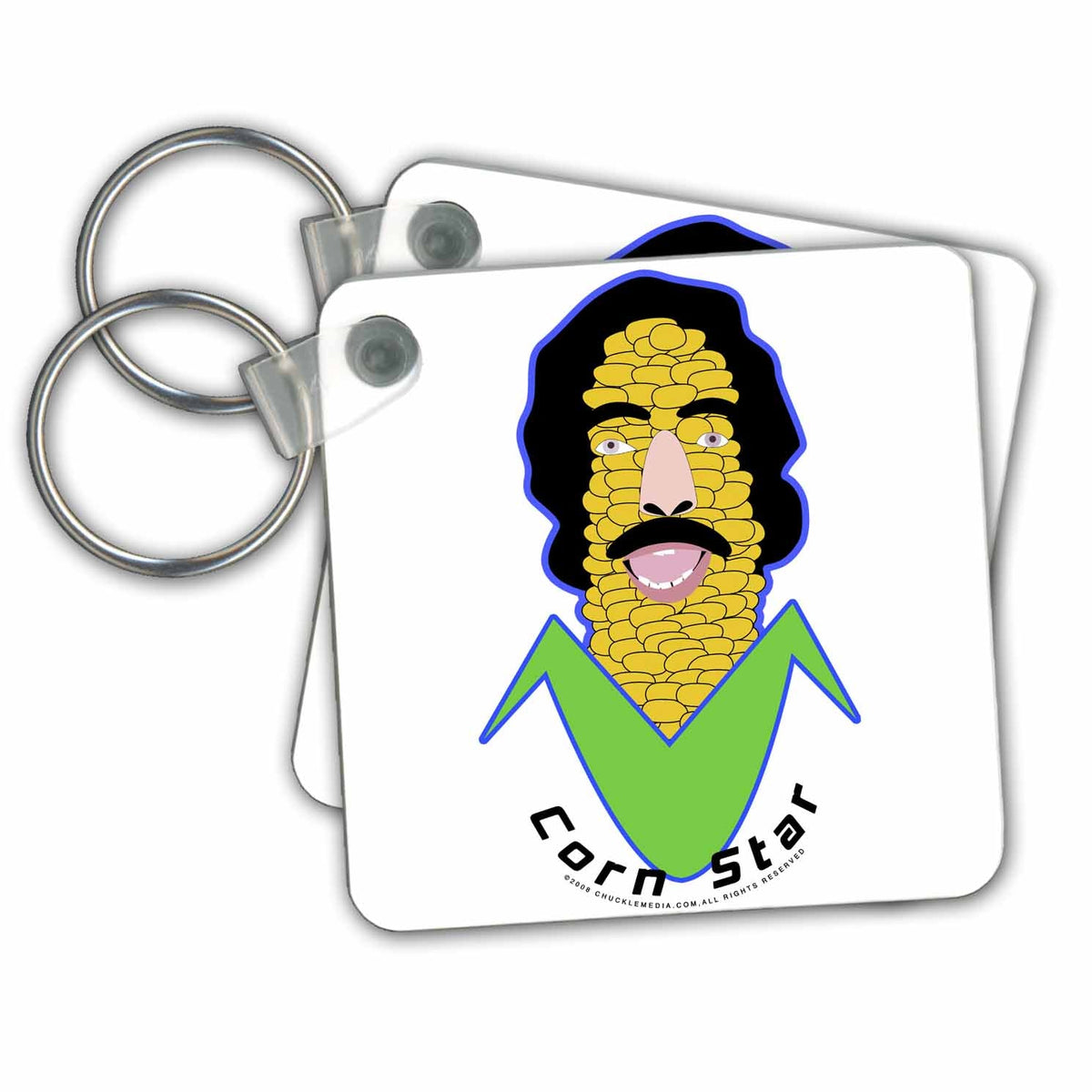 3dRose Key Chains Corn Star (kc-13884-1)