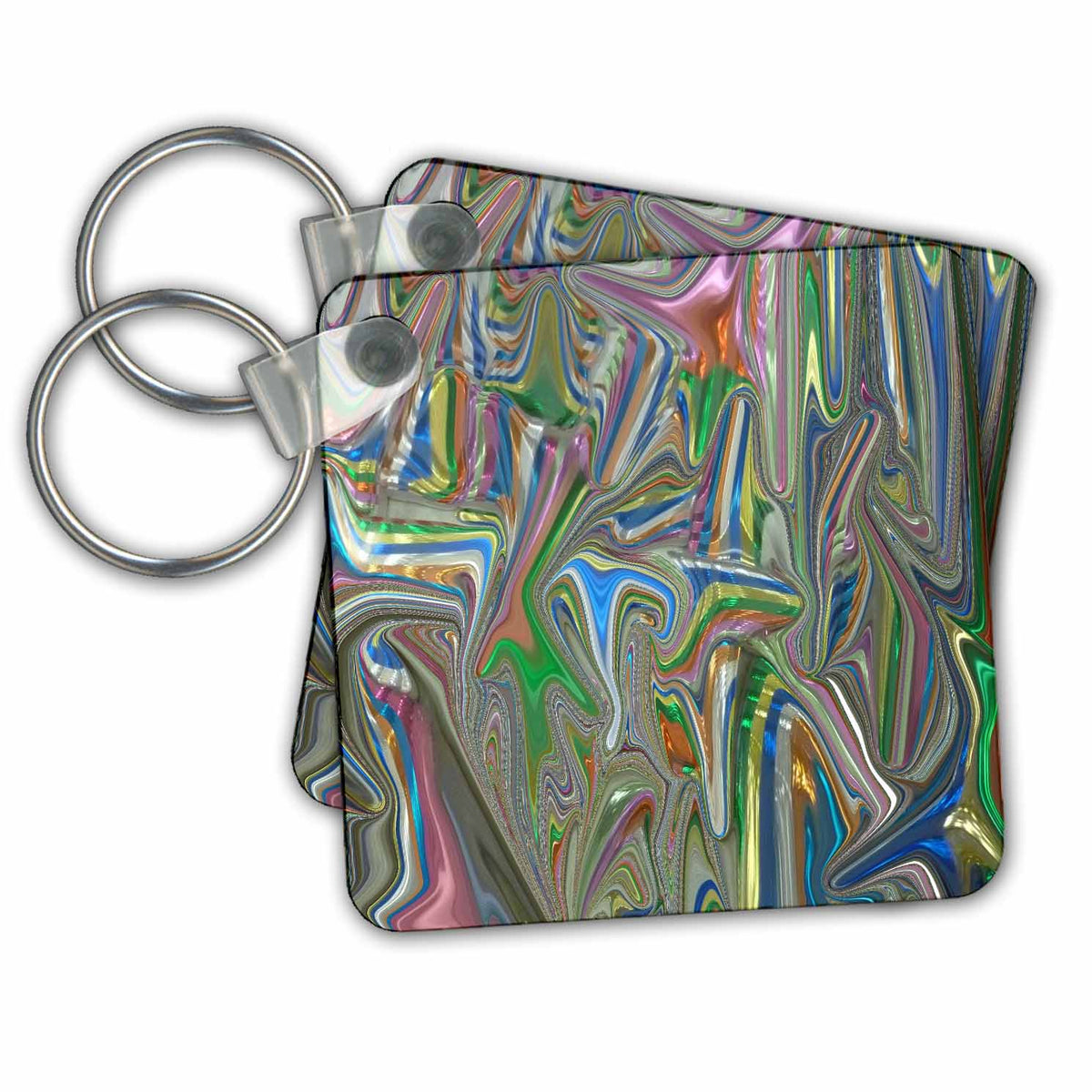 Key Chain - Flurry Abstract Pattern