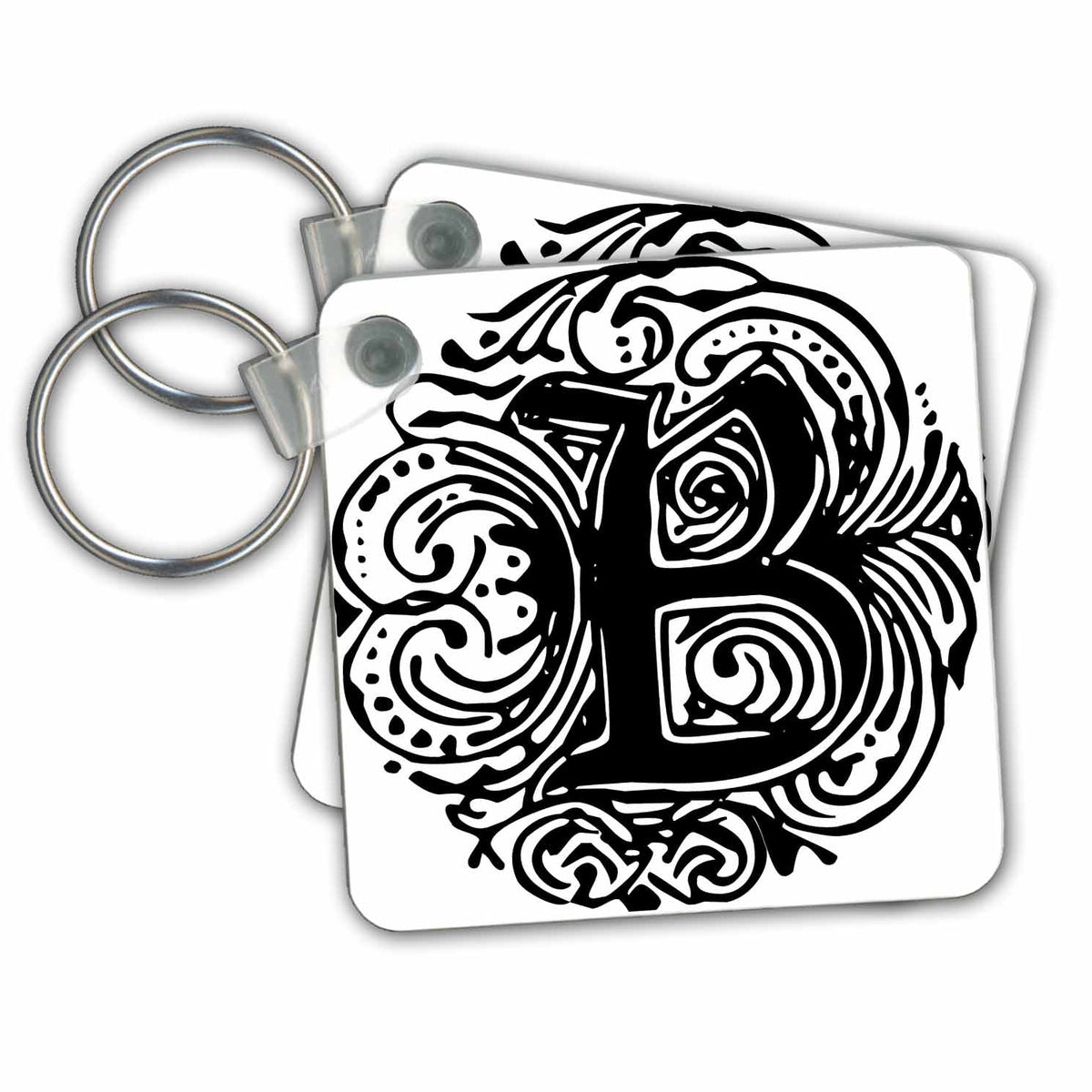 3dRose Key Chains Fancy Letter B (kc-14210-1)